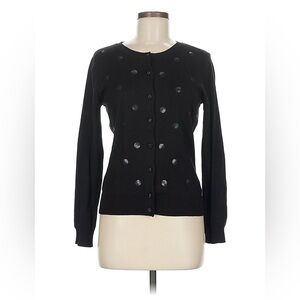 NWT. New York & Company Black Embellished Cardigan with Button Detail. Size M